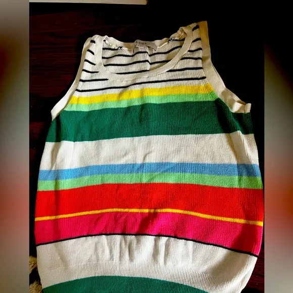 NWOT Loft Knit Stripped Tank Top - Picture 2 of 6